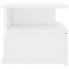 Mesa de cabeceira suspensa 2 pcs 40x31x27 cm branco brilhante 5