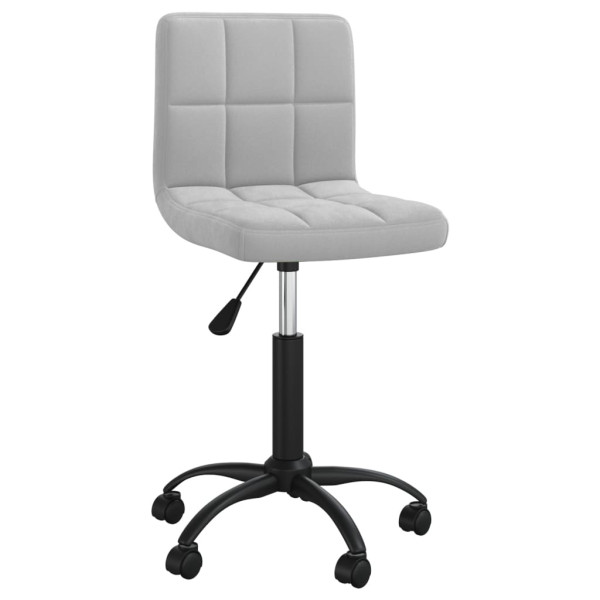 Silla de oficina giratoria de terciopelo gris claro M 2