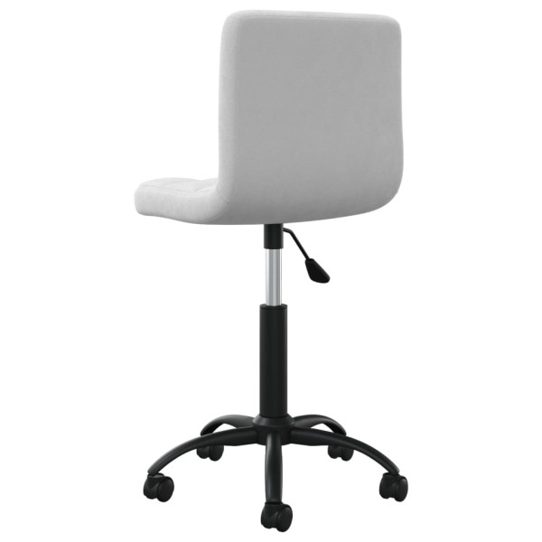 Silla de oficina giratoria de terciopelo gris claro M 5