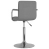 Silla de comedor de tela gris claro 4