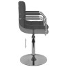 Silla de comedor tela gris oscuro 5