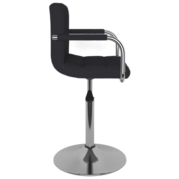 Silla de comedor de tela negra M 3