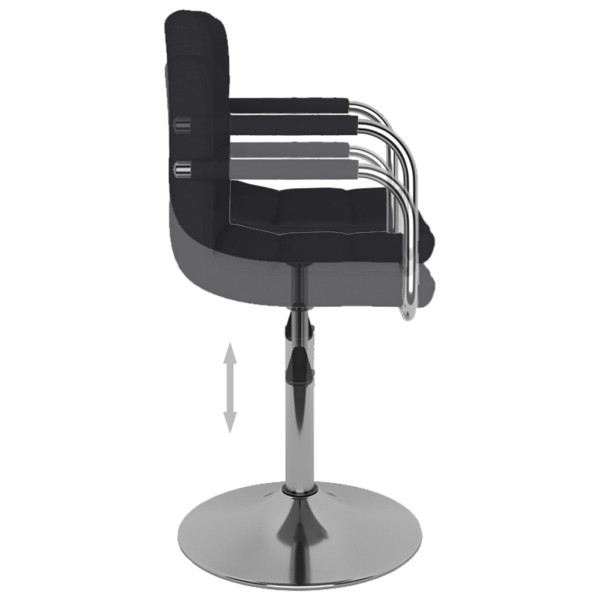 Silla de comedor de tela negra M 5