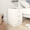 Mesitas de noche 2 uds madera contrachapada blanco 38x35x56 cm 5