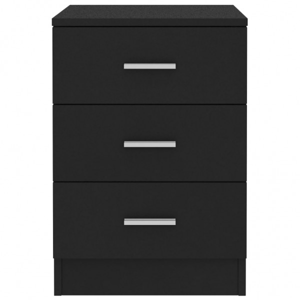 Mesas de cabeceira 2 pcs derivados de madeira preto M 5