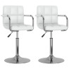 Cadeiras de jantar giratórias 2 pcs couro artificial branco 2