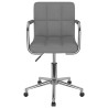 Silla de oficina giratoria de tela gris claro 3
