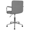 Silla de oficina giratoria de tela gris claro 5