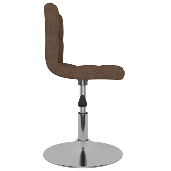 Silla de comedor giratoria tela marrón M 4