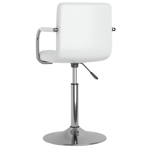 Sillas de comedor giratorias 4 unidades cuero sintético blanco M 4