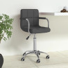 Silla de oficina giratoria tela gris oscuro 1