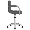 Silla de oficina giratoria tela gris oscuro 4