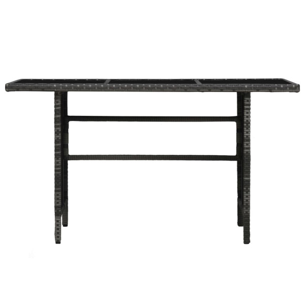 Conjunto lounge de jardim c/ almofadões 4 pcs vime PE cinzento M 5