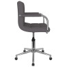 Silla de oficina giratoria tela gris taupé 4
