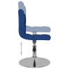 Silla de comedor giratoria tela azul 5