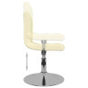 Silla de comedor giratoria tela color crema 4