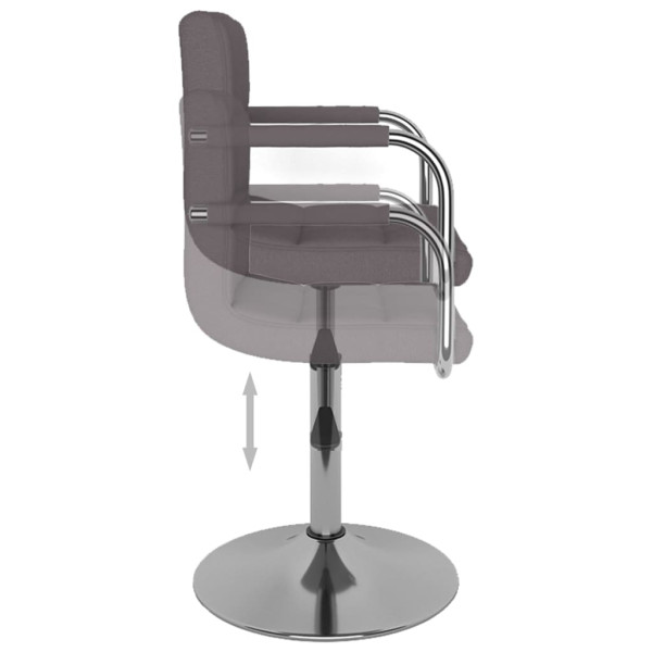 Silla de comedor de tela gris taupé M 5