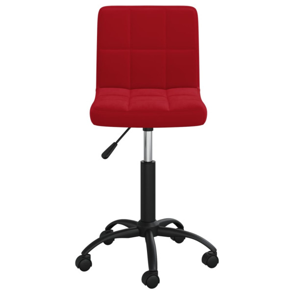 Silla de oficina giratoria de terciopelo rojo tinto M 3