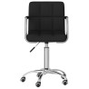 Silla de oficina giratoria de tela negra 3