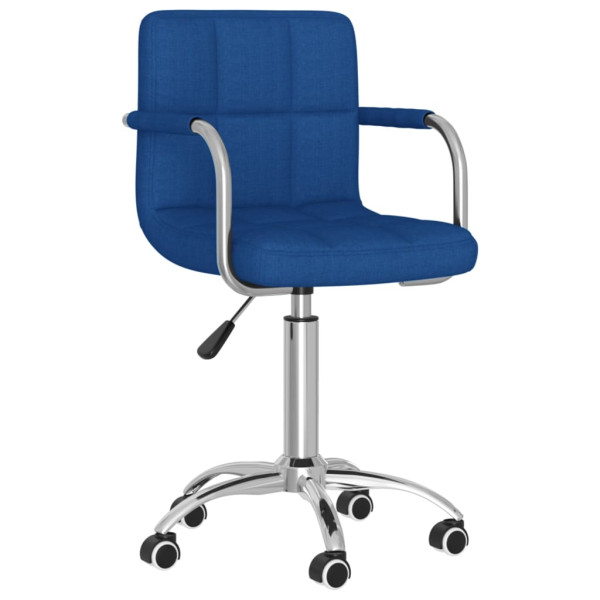 Silla de oficina giratoria de tela azul M 2