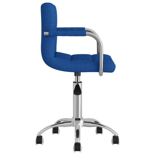 Silla de oficina giratoria de tela azul M 4