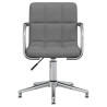 Silla de oficina giratoria de tela gris claro 3