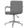 Silla de oficina giratoria de tela gris claro 5