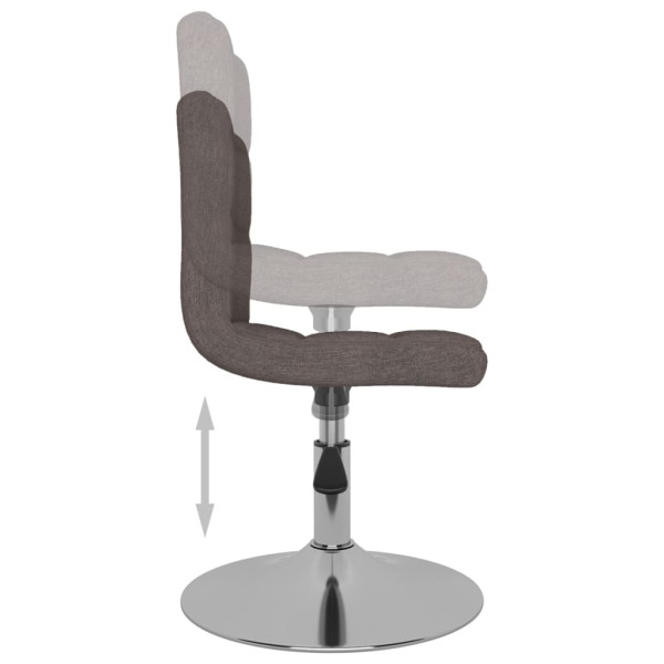 Silla de comedor giratoria tela gris topo M 3