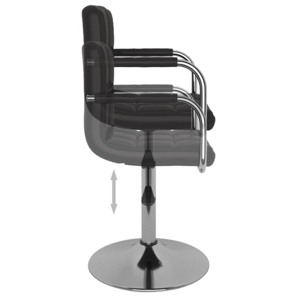 Silla de comedor cuero sintético negra M 5