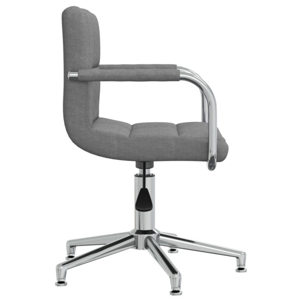 Silla de comedor giratoria tela gris claro M 3