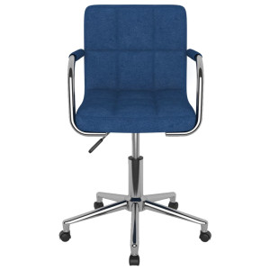 Silla de comedor giratoria tela azul H