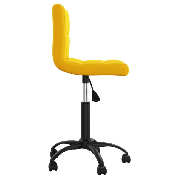 Silla de oficina giratoria de terciopelo amarilla mostaza M 4
