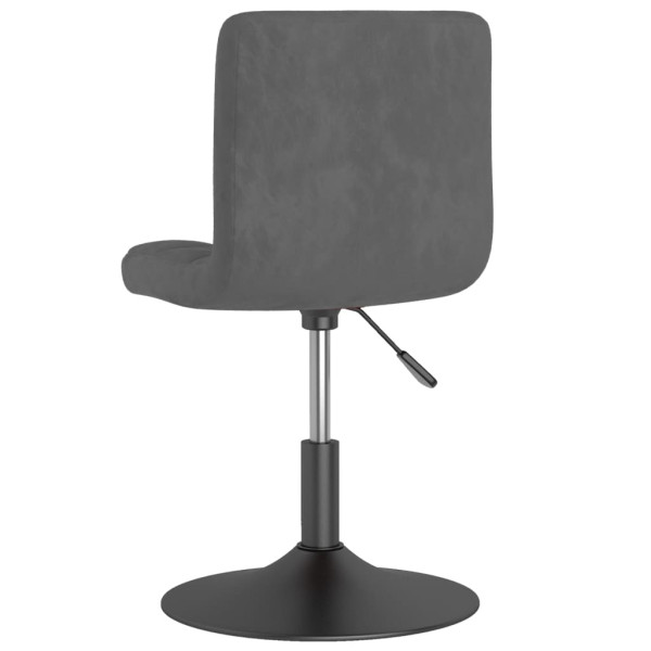 Silla de comedor giratoria de terciopelo gris oscuro M 5