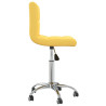 Silla de comedor giratoria de tela amarilla mostaza 3