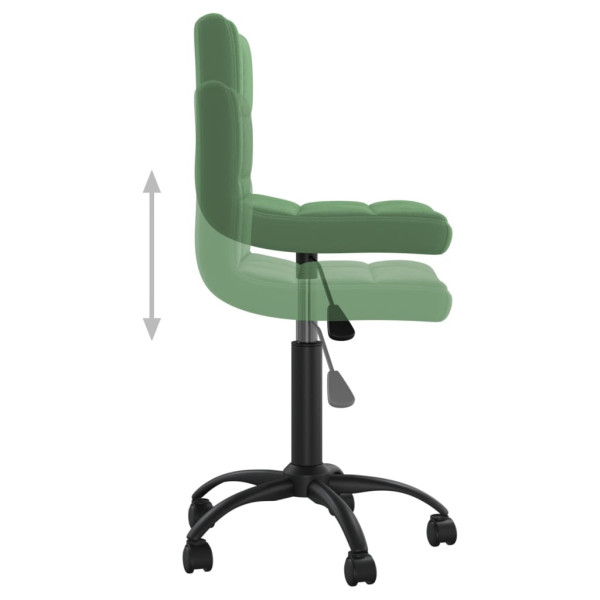 Silla de comedor giratoria de terciopelo verde oscuro M 5