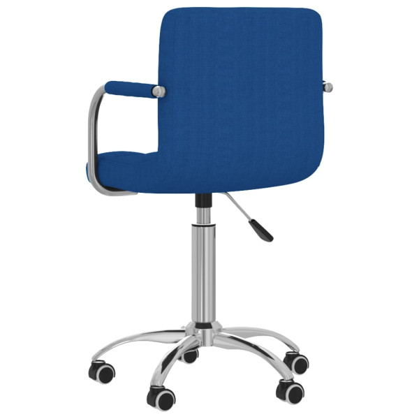 Silla de comedor giratoria tela azul M 4
