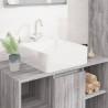 Lavabo cuadrado de cerámica blanco 37x37x13 cm 1