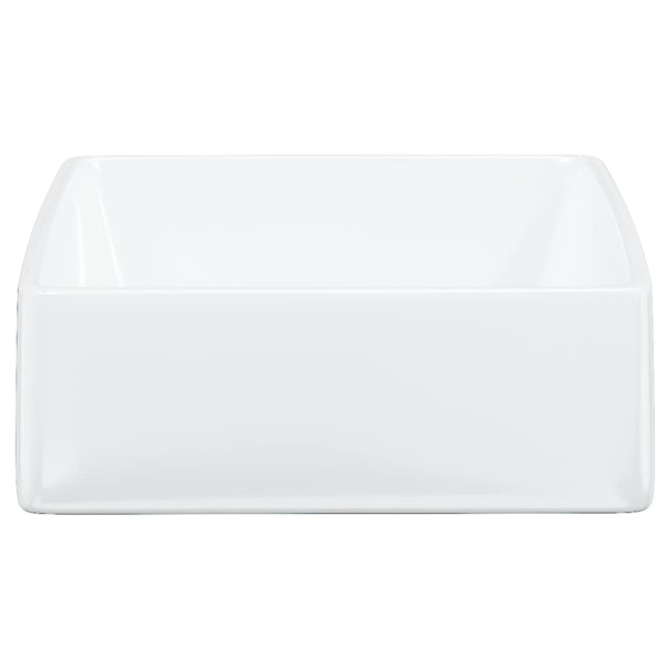 Lavabo cuadrado de cerámica blanco 37x37x13 cm M 5