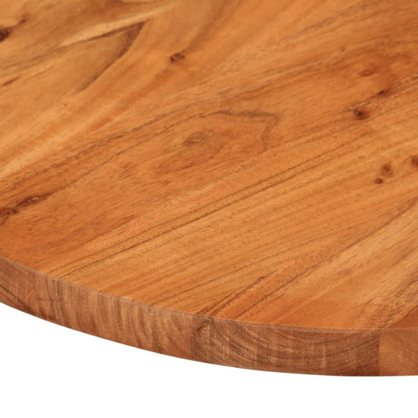 Tablero de mesa ovalado madera maciza de acacia 140x60x3.8 cm M 5