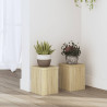 Soportes de plantas 2 uds madera roble Sonoma 15x15x20 cm 1