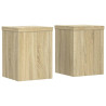 Soportes de plantas 2 uds madera roble Sonoma 15x15x20 cm 2