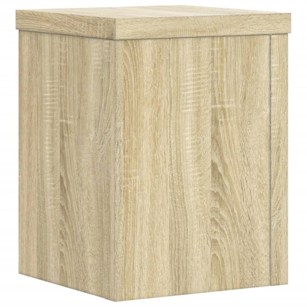 Soportes de plantas 2 uds madera roble Sonoma 15x15x20 cm M 4