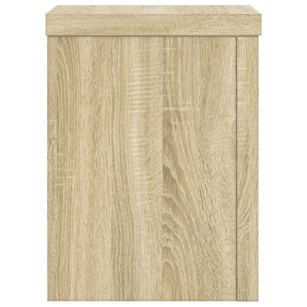 Soportes de plantas 2 uds madera roble Sonoma 15x15x20 cm M 5