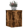 Soportes de plantas 2 uds madera roble ahumado 15x15x20 cm 3