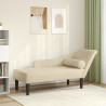 Chaise lounge com almofadões tecido creme 1