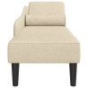 Chaise lounge com almofadões tecido creme 4