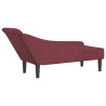 Chaise longue com almofadões tecido vermelho tinto 5