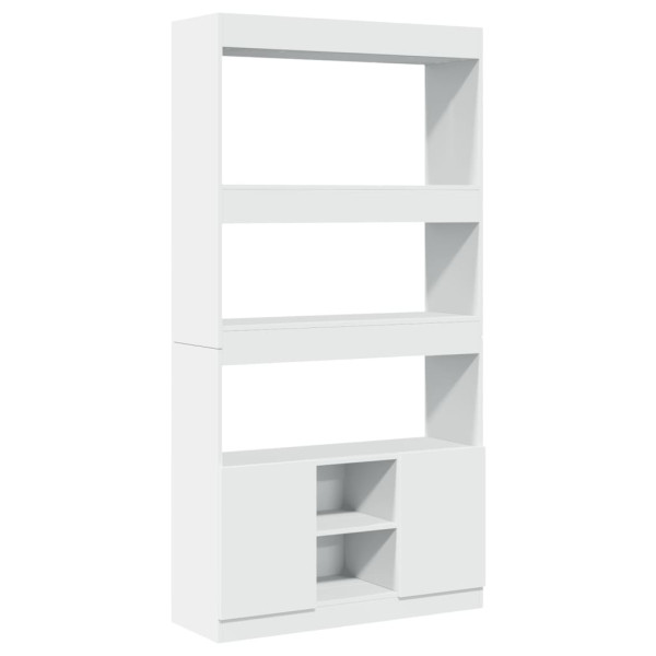 Aparador alto madera de ingeniería blanco 92x33x180 cm M 3