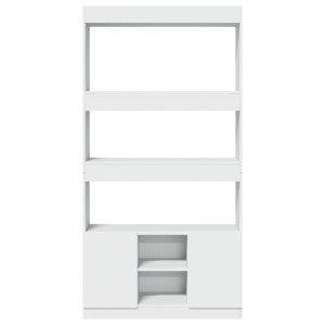 Aparador alto madera de ingeniería blanco 92x33x180 cm H