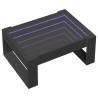 Mesa de centro luzes LED Infinity 70x53x30 cm preto 3